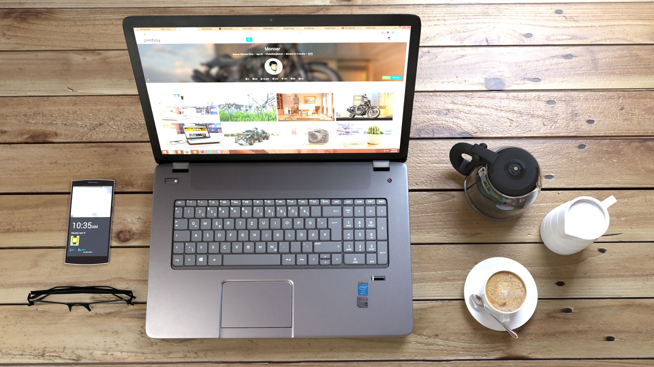 Laptop and Accessories on Workspace Pay Per Click Advertising